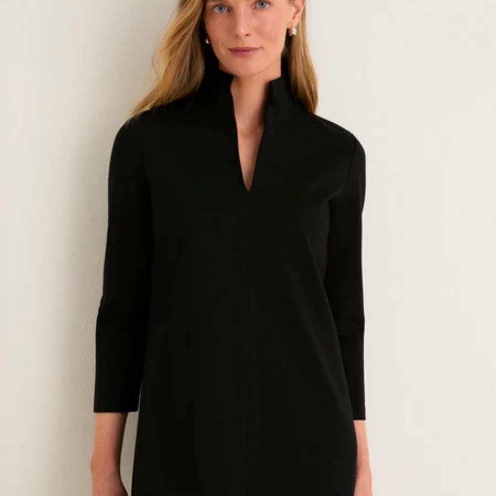 Tuckernuck Black Ponte Clifton 3/4 Sleeve Dress